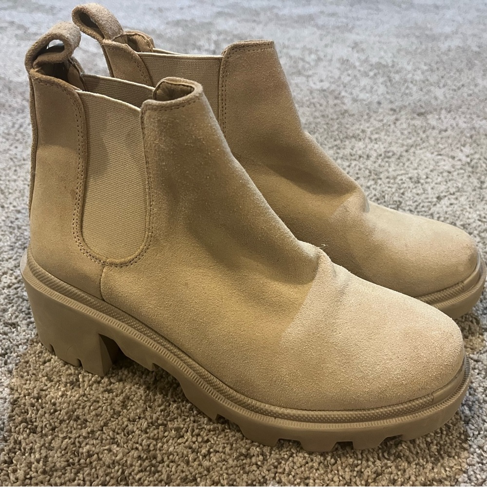 Steve Madden Beige Ankle Booties